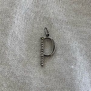 Stella & Dot Keep It Pave Silver P Charm